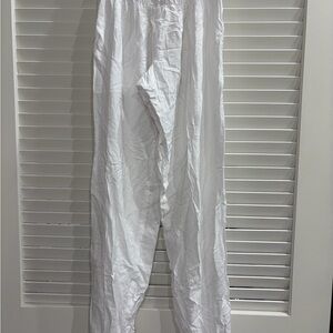 Women's White Casual Drawstring Pants